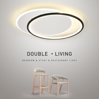 **DOUBBLE**創意吸頂燈led書房現代簡約時尚個性北歐家用圓形餐廳客廳燈燈具#預購