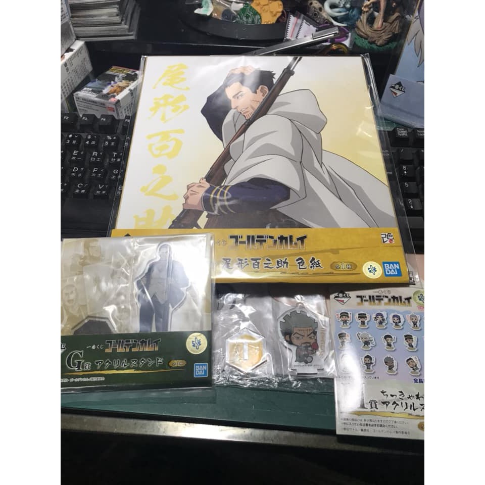 日版黃金神威一番賞b F賞色紙 壓克力立牌小吊飾 蝦皮購物