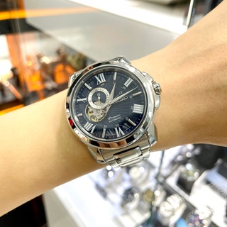 SEIKO 精工 Premier開心鏤空羅馬機械腕錶 4R39-00S0B-SSA415J1 藍面