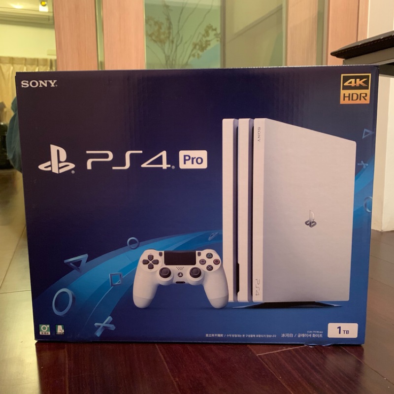 Ps4 Pro 白色1t 含原白色手把加深藍色手把 送魔物獵人光碟原場盒子購買發票皆有 大台北地區可面交 蝦皮購物