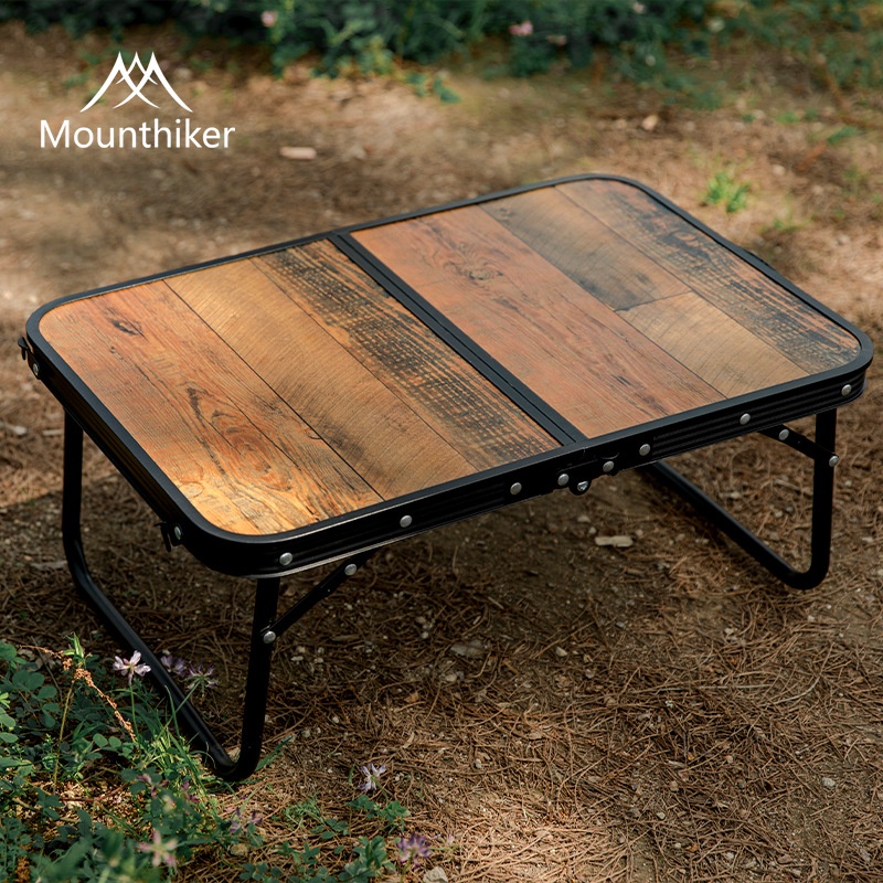 特克曼|山之客 Mountainhiker 復古木紋桌|櫸木蛋捲桌|露營蛋捲桌|摺疊桌|露營美學|收納露營桌|合室桌