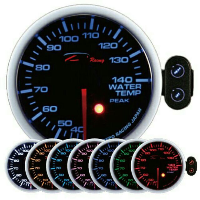 【D Racing三環錶/改裝錶】PK-SC 7彩 水溫錶+油溫錶+油壓錶+機油轉接座+水三通