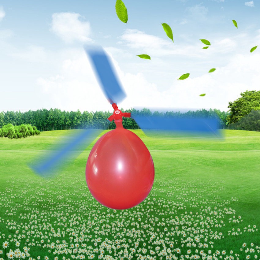 【天天優選百貨】氣球飛機/ 氣球直升機氣球飛碟 快樂飛飛球 環保飛機氣球創意玩具 含2個氣球