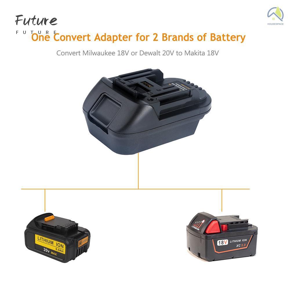 🌟台灣現貨汽車機車配件🌟⚙ 電池轉接頭Adapter DM18M 可將得偉 米沃奇20V鋰電池 用到 牧田18V