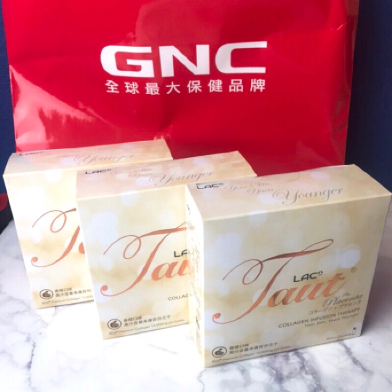 女人我最大推薦 Gnc 美國健安喜lac回原膠原蛋白 胎盤飲品膠原蛋白 馬胎盤 香橙口味 睡前飲用效果甚 蝦皮購物