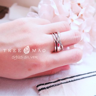 正韓空運-粗線率性個性純銀開口戒指【Tree Mao925純銀戒指】 925銀飾 100%實拍 現貨