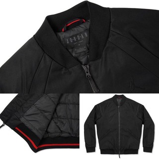 全新正品Jordan Sportswear Wings MA-1 黑色厚磅 飛行外套 879494-010 刺繡logo