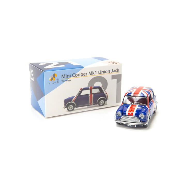 全新品-TINY 城市 21 迷你谷巴 Mini Cooper Mk1 Union Jack 英國旗 (台灣) (右駕)