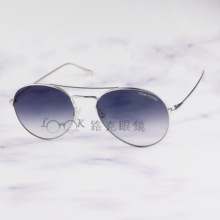 【LOOK路克眼鏡】 TOM FORD 太陽眼鏡 ACE-02 銀框 灰色漸層 TF551 18B