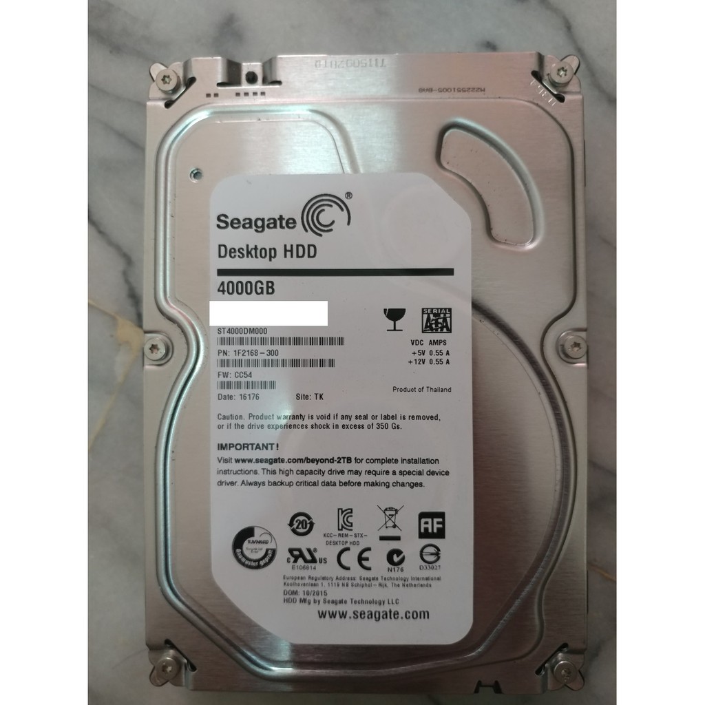 Seagate 4TB 3.5' SATA ST4000DM000 5900轉