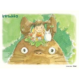 ENSKY 小梅在龍貓頭上 150片 拼圖總動員 宮崎駿 附綠色框 迷你片 塑膠 日本進口拼圖