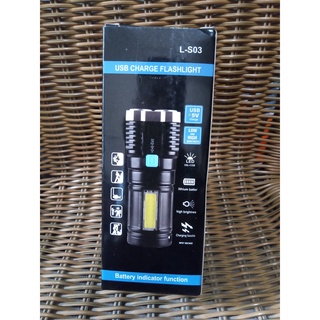 手電筒.....L-S03 USB Charge Flashlight LED超強強光四核手電筒