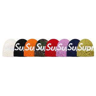 【HOMIEZ】SUPREME BIG LOGO CASHMERE BEANIE MOSS【SUP_HAT114】毛帽