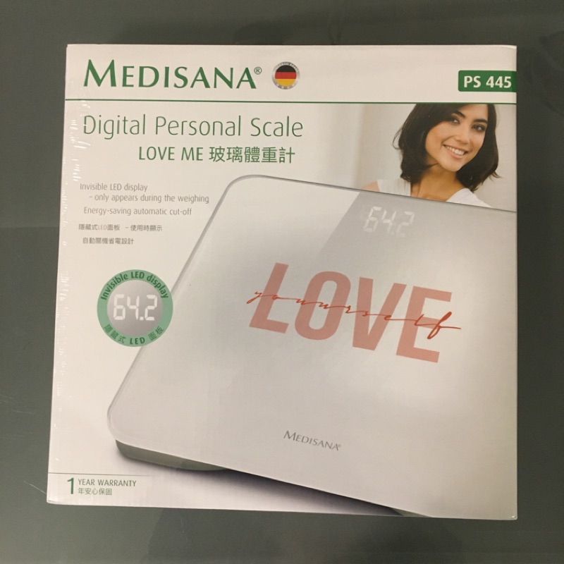 德國medisana，love me玻璃體重計，全新