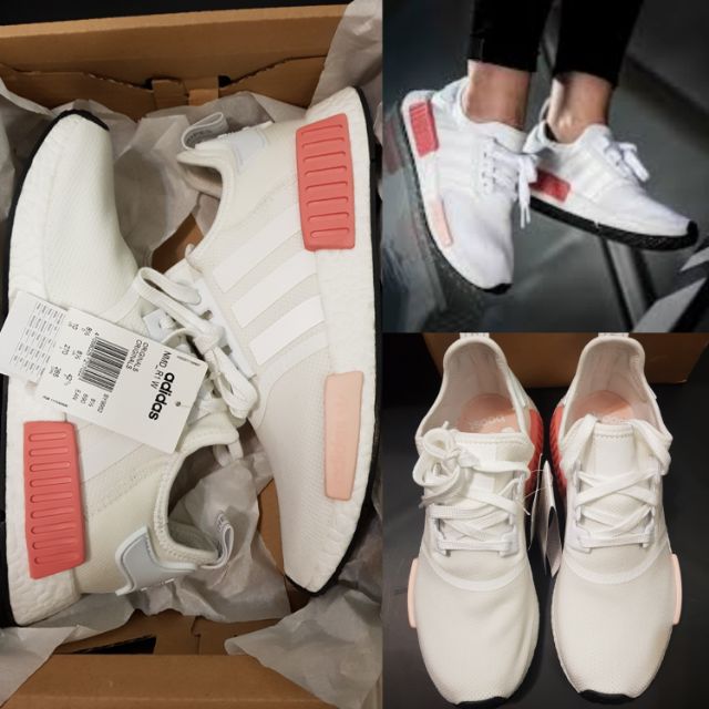 LEGIT+面交 Adidas Nmd R1 White Rose BY9952 白粉 桃粉 玫瑰 慢跑鞋 全新正品