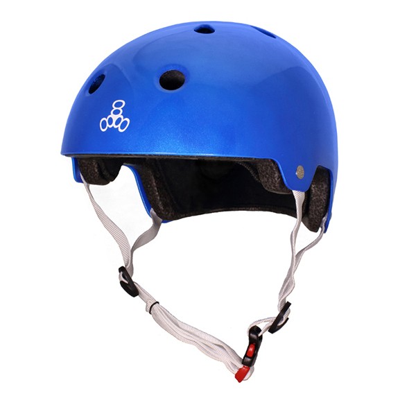 【Triple 8】單車 EPS 頭盔 (滑板/ 交通板/ 腳踏車/ 直排輪) - 專用強化 [亮面藍]