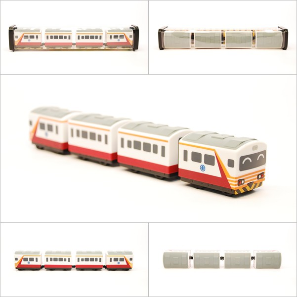 台鐵紅斑馬號自強號列車 EMU1200型 鐵支路4節迴力小列車 迴力車 火車玩具 QV017T1 TR台灣鐵道