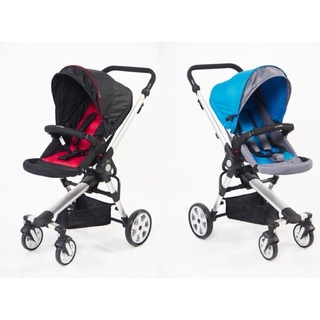二手[美國L.A. Baby] 時尚雙向嬰兒推車/附多功能3D涼感座墊/雨罩