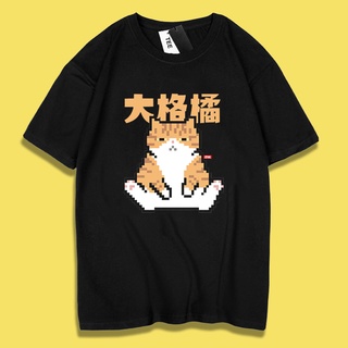 JZ TEE 貓咪-大格橘 短袖T恤衣服 男女通用版型上衣