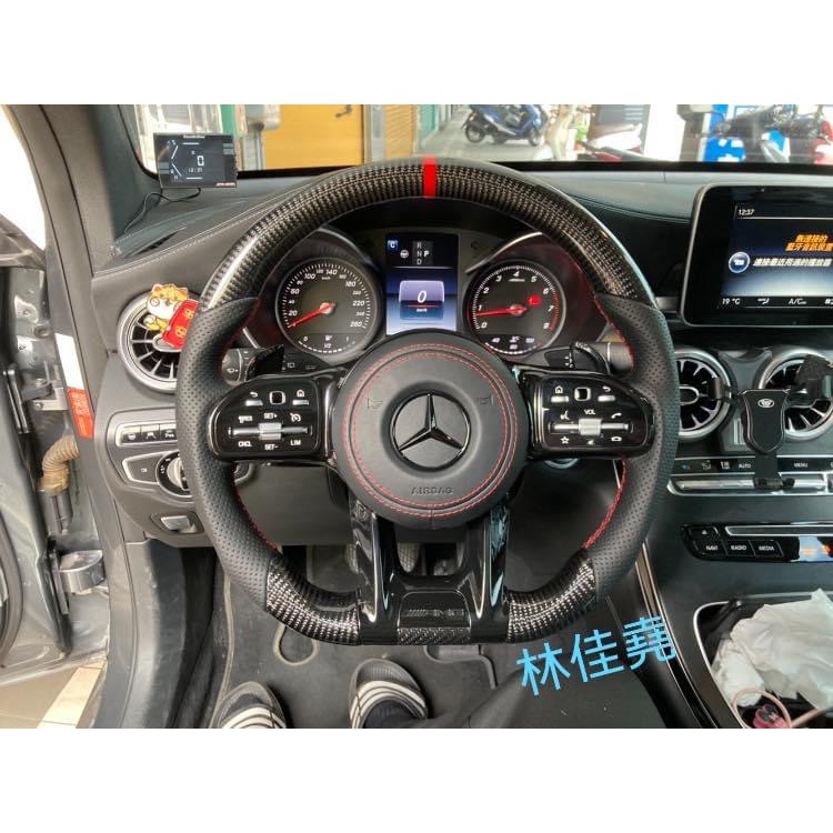 賓士 Benz W253 GLC碳纖維方向盤 GLC250方向盤 GLC300 AMG方向盤 GLC43平把方向盤
