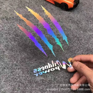 【歐歐選物】魔爪改裝汽車機車貼紙 創意個性鬼爪安全帽貼 機車電動車貼紙反光貼 5張一套