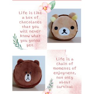 熊大 line friends 拉拉熊 零錢包 絨布 卡片包