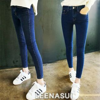 長褲 牛仔褲 高腰修身顯瘦小腳褲 牛仔褲 顯瘦褲 鉛筆褲 丹寧褲顯瘦059903