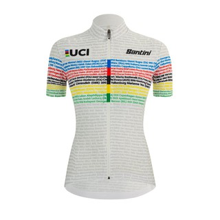 Santini UCI 公路世錦賽百年紀念女性短袖車衣 透氣貼身版型