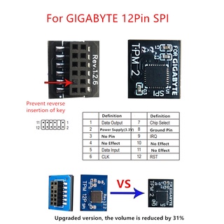 Tpm 2.0 安全模塊支持 Gigabyte 12pin SPI 版本 2.0 Win11 系統升級