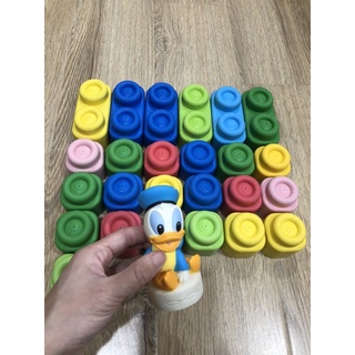 CLEMMY義大利安全無毒軟積木26入啃咬玩具 矽膠 固齒器 寶寶積木 幼兒大顆積木 幼童軟膠積木