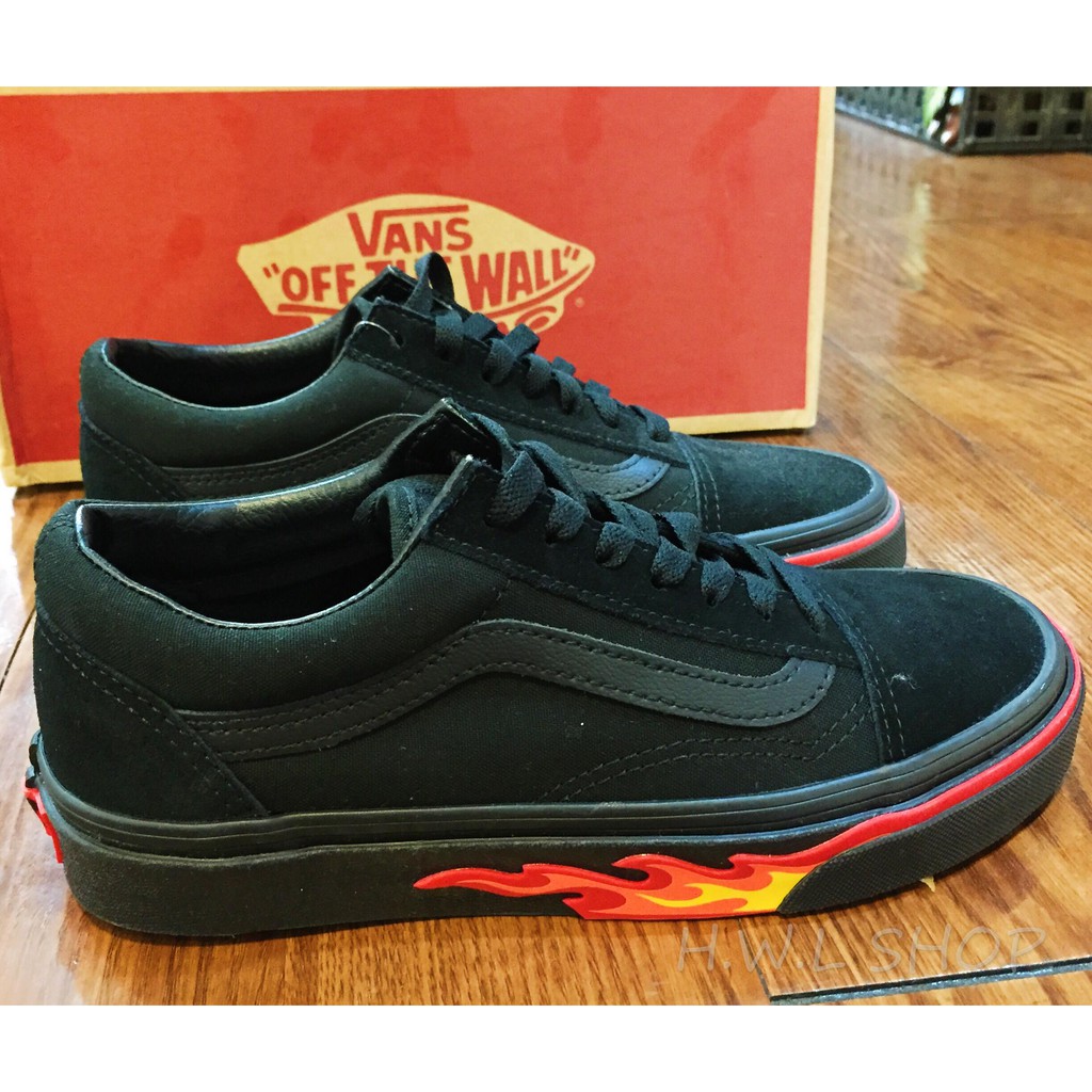 vans old skool flame wall