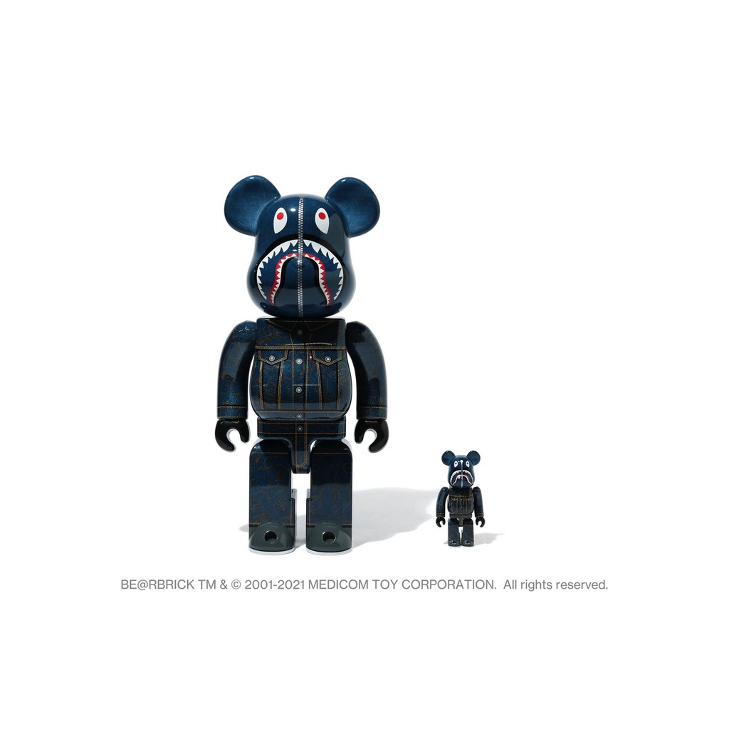 保證有貨 BAPE X LEVI’S BE@RBRICK 100% &amp; 400% SET