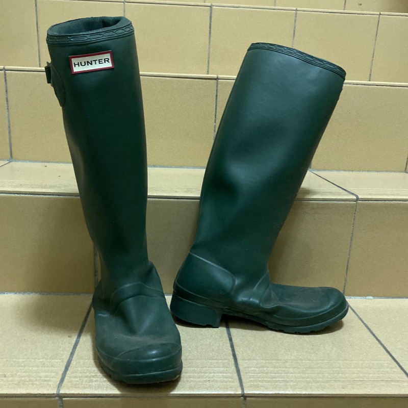 Hunter 雨靴 雨鞋 墨綠色 長版 雨天必備 UK5 EU38 US7