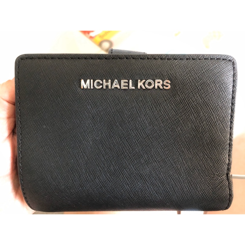 Michael kors 黑色短夾 零錢包 MK