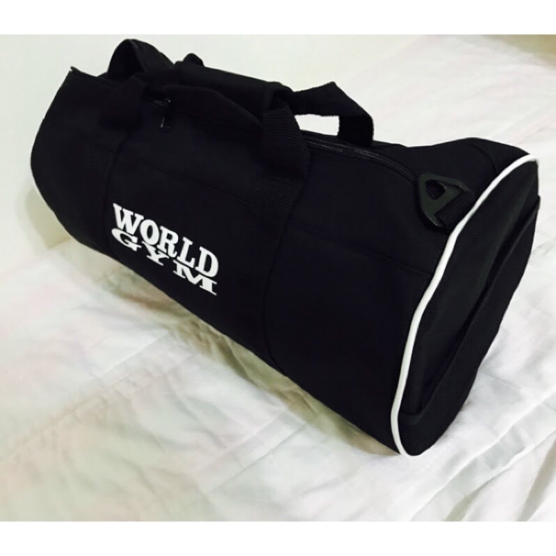 全新 world gym健身俱樂部 運動袋/運動包/旅行包 附肩背帶