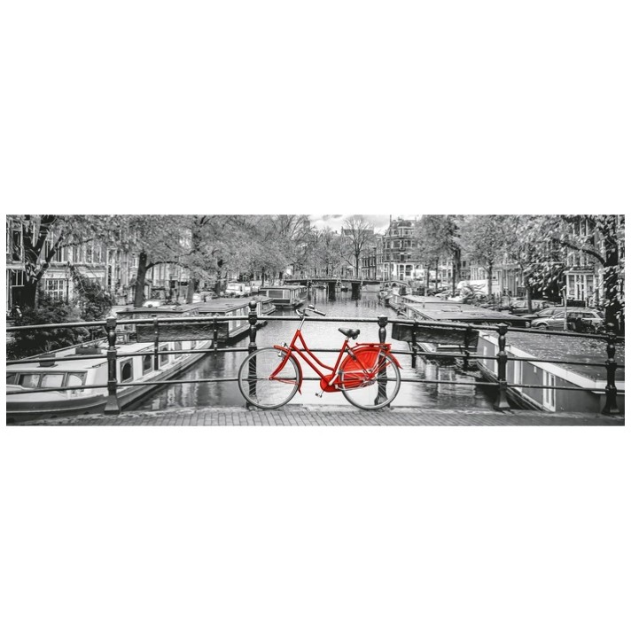 Clementoni  阿姆斯特丹 紅色自行車(橫幅)  1000片  拼圖總動員  義大利進口