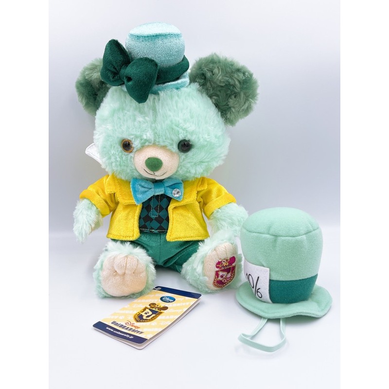 DISNEY 東京迪士尼 大學熊 五週年 愛麗絲夢遊仙境系列 瘋帽子 SS號熊 + 衣服