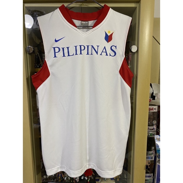 FIBA 09年亞錦賽 菲律賓國家隊Nike空白球衣 背面暗紋超漂亮 中華隊死對頭