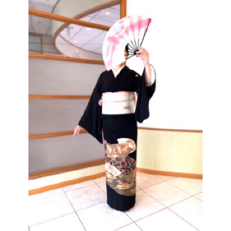 日本和服 黑留袖 禮服 大號正絹高級品 蝦皮購物