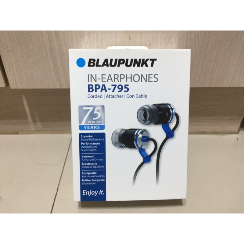 德國藍點 Blaupunkt BPA-795 入耳式耳機 線控