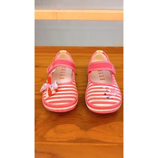 (八成新) 百貨公司專櫃精緻童鞋 ELLE粉紅色娃娃鞋 鞋碼15