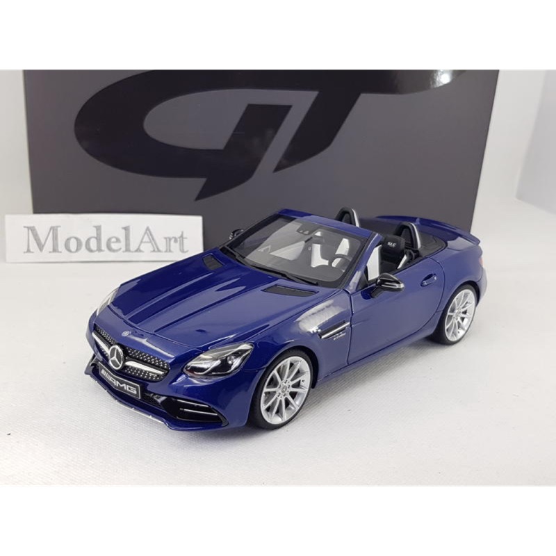 【模型車藝】1/18 GT Spirit Mercedes-Benz SLC 43 AMG(R172)藍 最終版