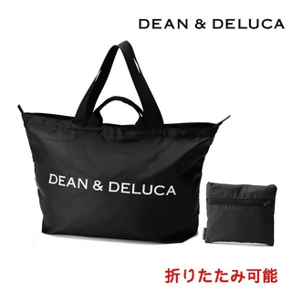 日本dean&deluca黑色收納行李包尼龍便攜大容量可摺疊側背包手提袋