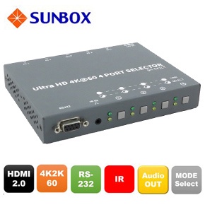 4進1出 HDMI 2.0切換器 (VHW401KC) SUNBOX