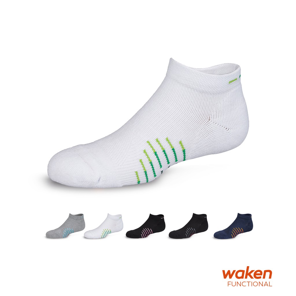【waken】純棉條紋足弓機能襪 1雙入 / 襪子 運動襪 男襪 女襪 踝襪 頂級手工對目