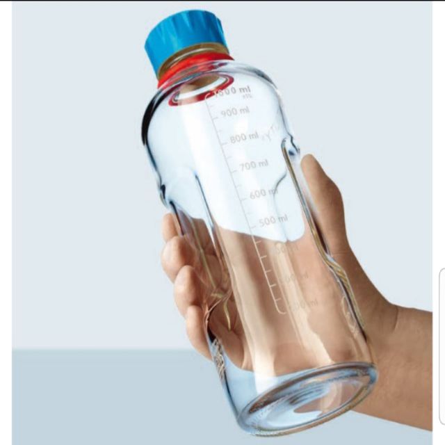 SCHOTT DURAN 德國YOUTILITY血清瓶 無毒玻璃水壺 水瓶 檸檬汁 冷水瓶 熱水壺 1000ml