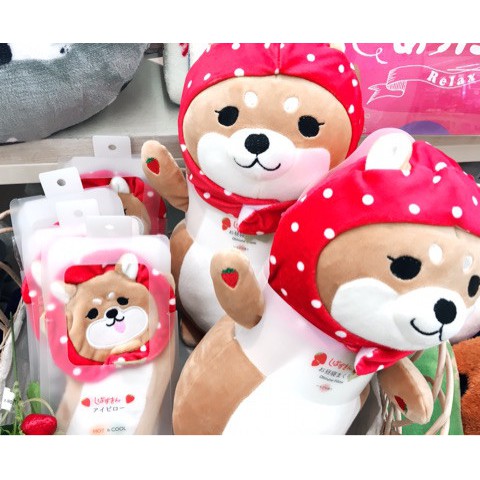 Msinjp 日本 現貨限定發售柴犬草莓抱枕午睡枕香氛枕娃娃超可愛 蝦皮購物