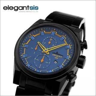 ELEGANTSIS (ELJT51-OU08MA)軍事氛圍‧陸海空三軍特別仕樣限定腕錶-海軍藍