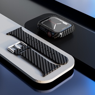 碳纖維紋套裝 錶帶+錶殼 Apple watch SE1-9代 蘋果手錶錶帶 iWatch錶帶 Ultra2錶殼49MM