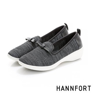 【HANNFORT】編織甜美樂福鞋-自信黑